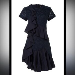 C/MEO COLLECTIVE Phase Short Sleeve Blue
Lace Ruffle Dress